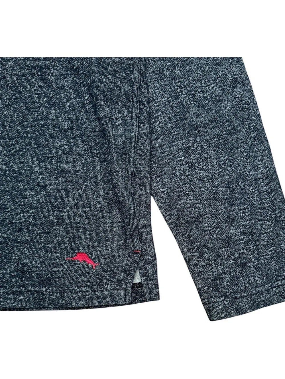 Tommy Bahama Heathered Black & Light Gray Crewneck Pullover